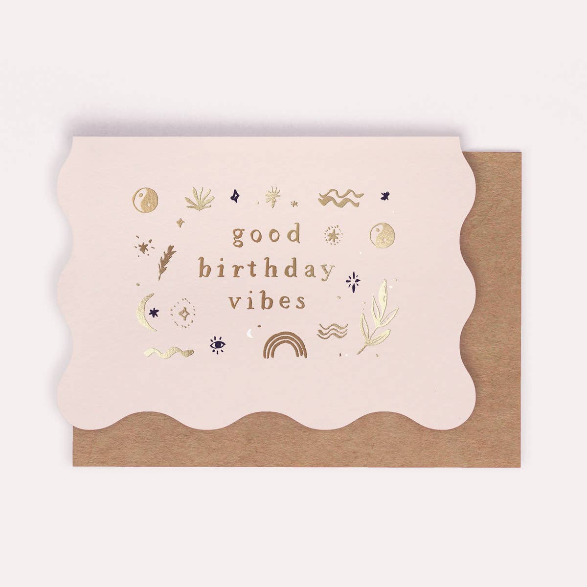 Sister Paper Co. - Good Vibes Birthday Card | Greeting Cards | Minimalist Card CSC04