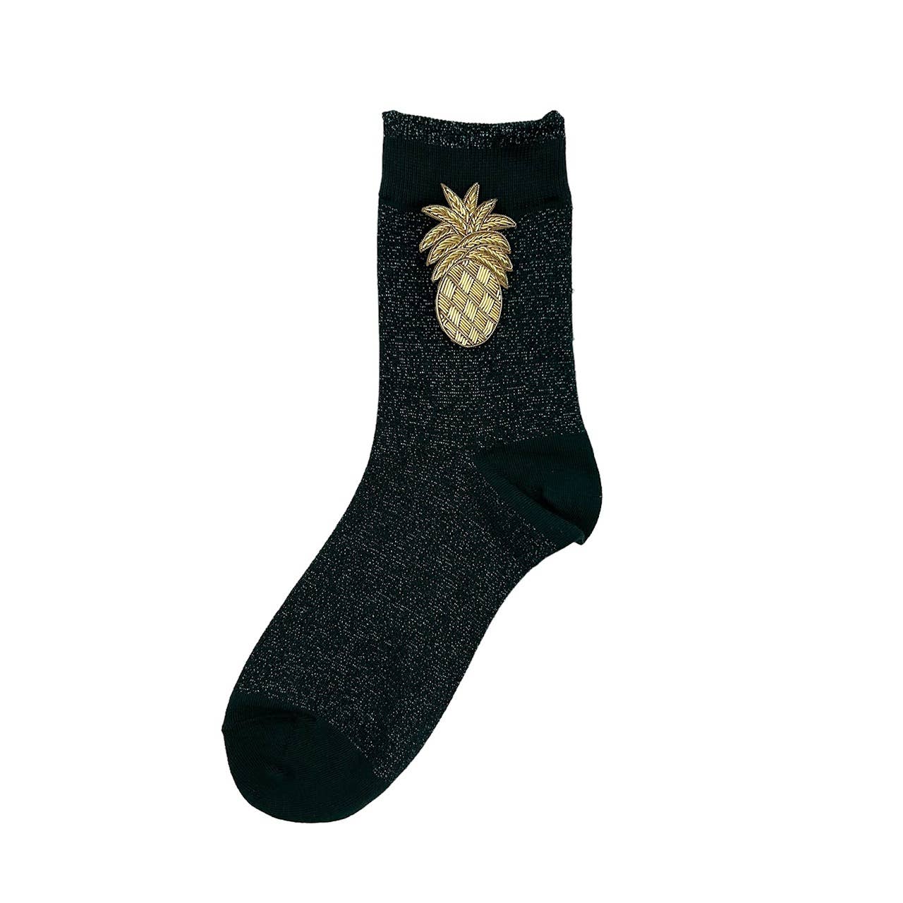 Sixton London - Tokyo socks with eclectic pins: Turquoise Turquoise eye