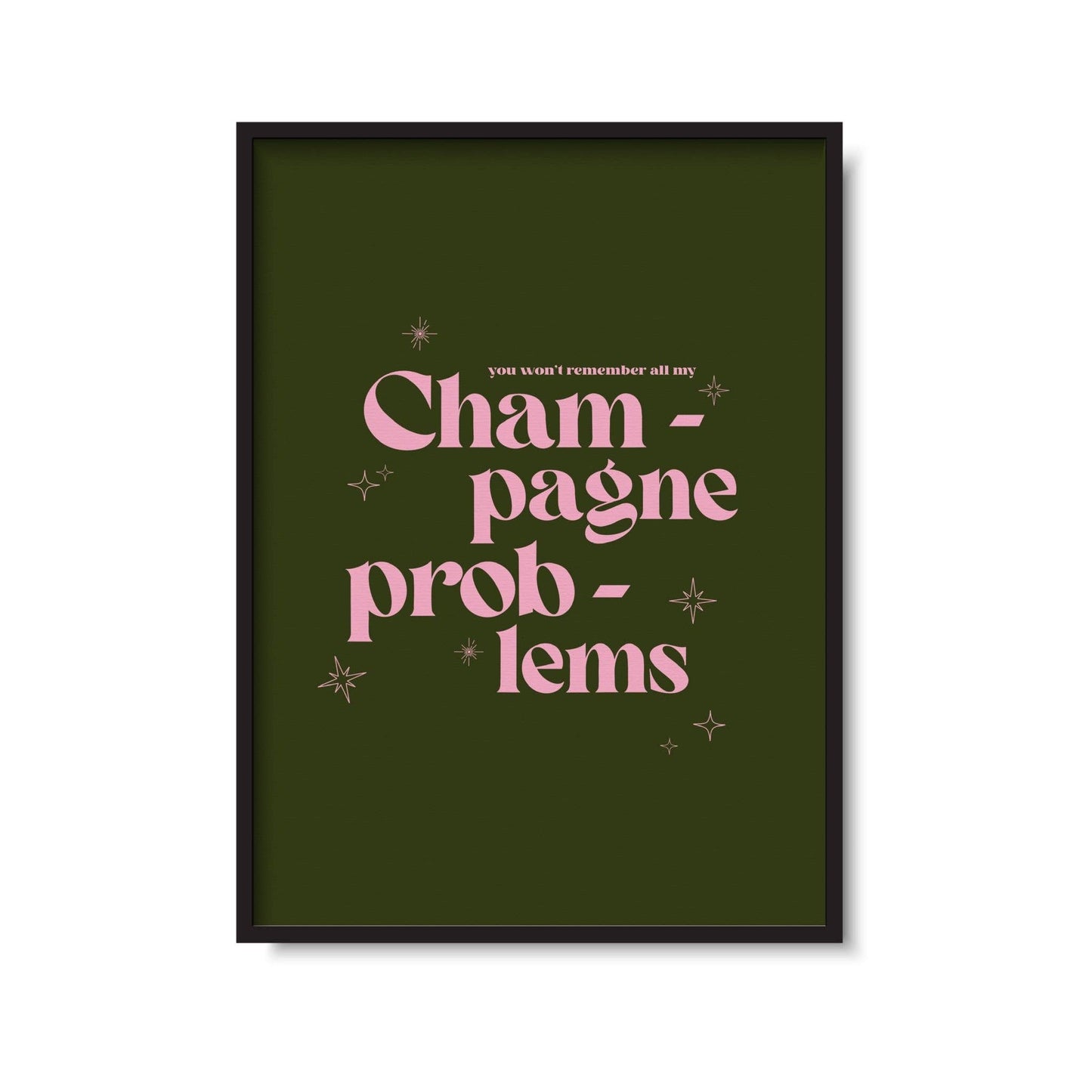 Twisted Rebel Designs - Champagne Problems Taylor Swift Inspired Print: Red & Pink / A5