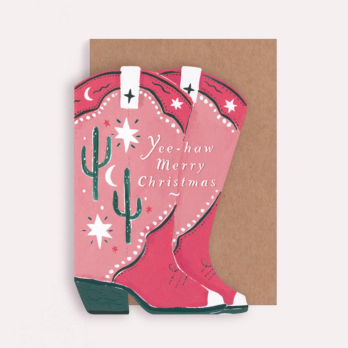 Sister Paper Co. - Cowboy Boots Christmas Card | Christmas Greeting Cards PYX01
