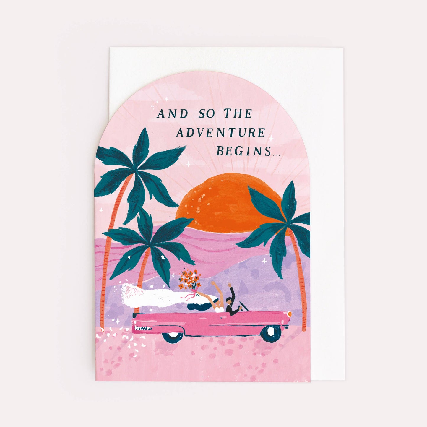 Sister Paper Co. - Adventures Wedding Card | Bride & Groom Card | Wedding Cards NVC08