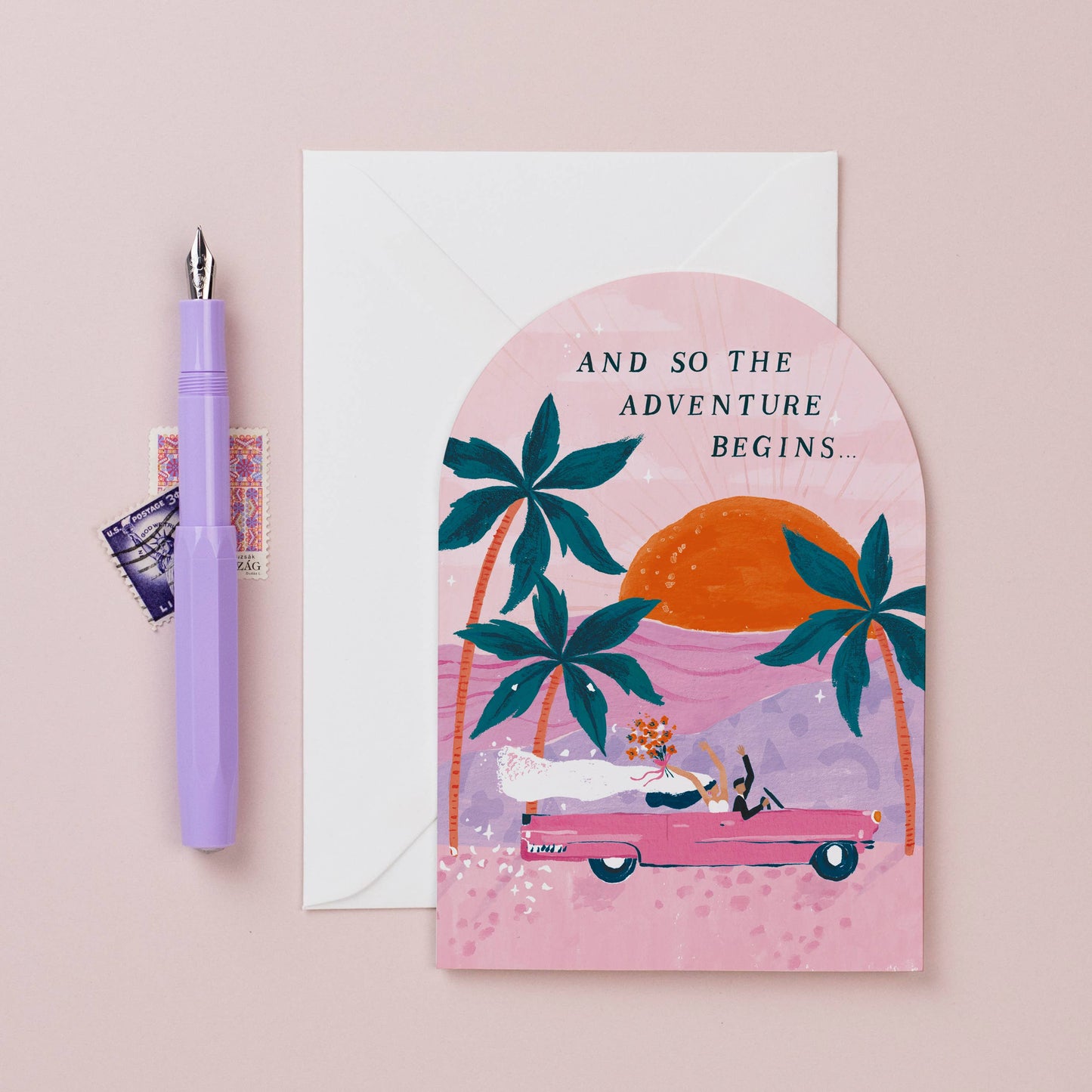 Sister Paper Co. - Adventures Wedding Card | Bride & Groom Card | Wedding Cards NVC08