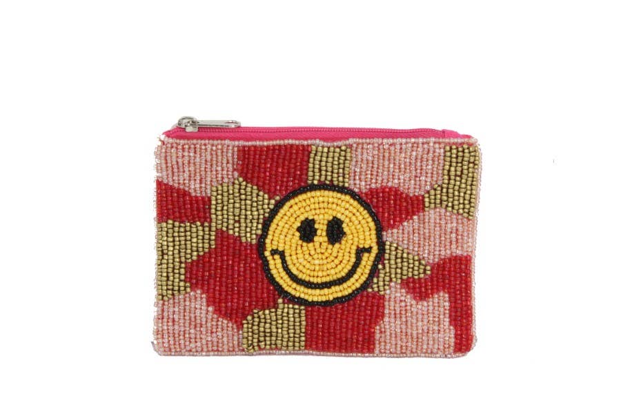 Nima Accessories Inc - Multiple Color HAPPY FACE Theme Ladies Coin Purse