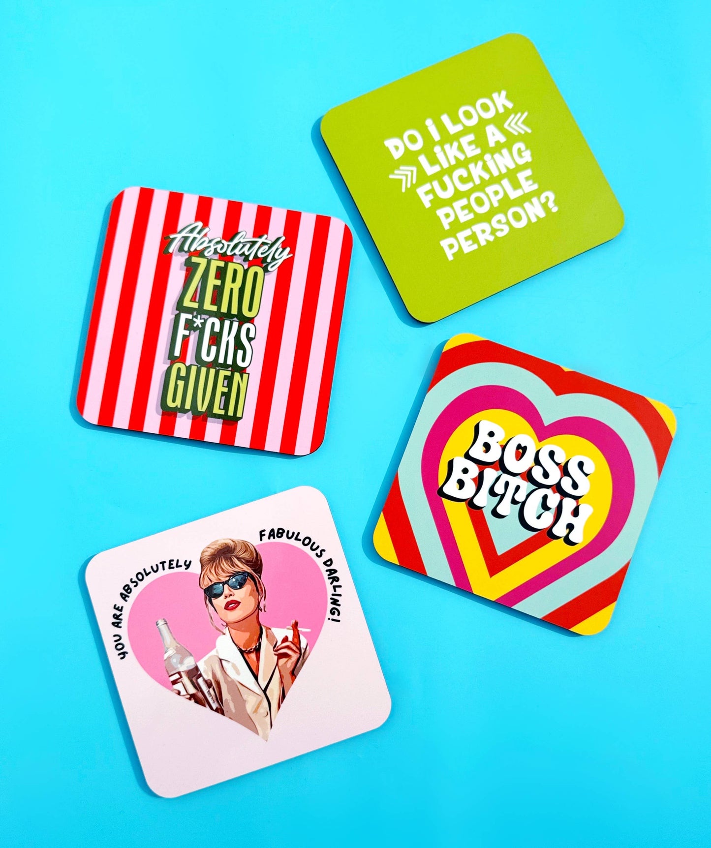 ART WOW - Coasters 'Absolutely Zero F*cks Given'