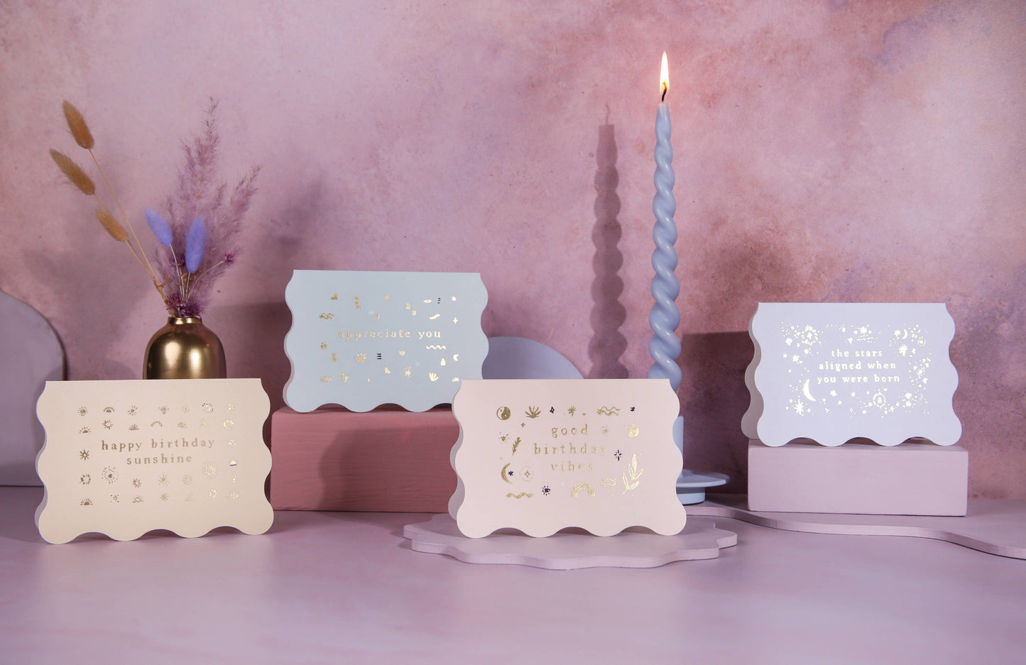 Sister Paper Co. - Good Vibes Birthday Card | Greeting Cards | Minimalist Card CSC04