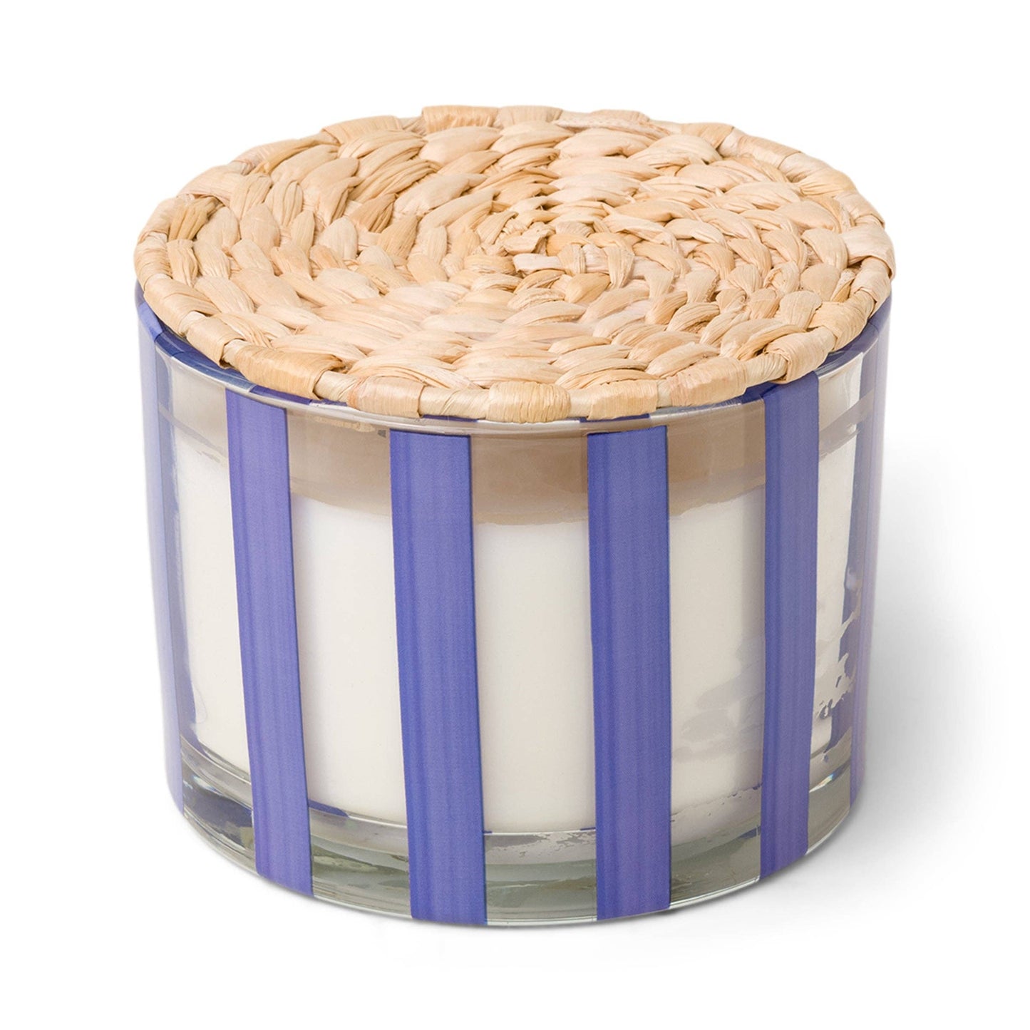 Designworks Collective - Paddywax Al Fresco Striped Glass Candle - Rosemary&Sea Salt