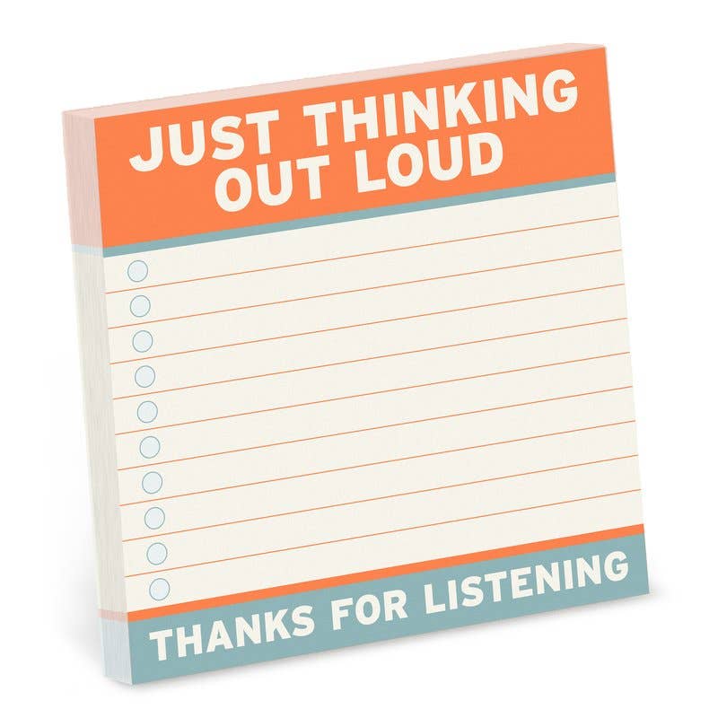 Knock Knock UK - Knock Knock Thinking Out Loud Sticky Notes (4 x 4-inches)