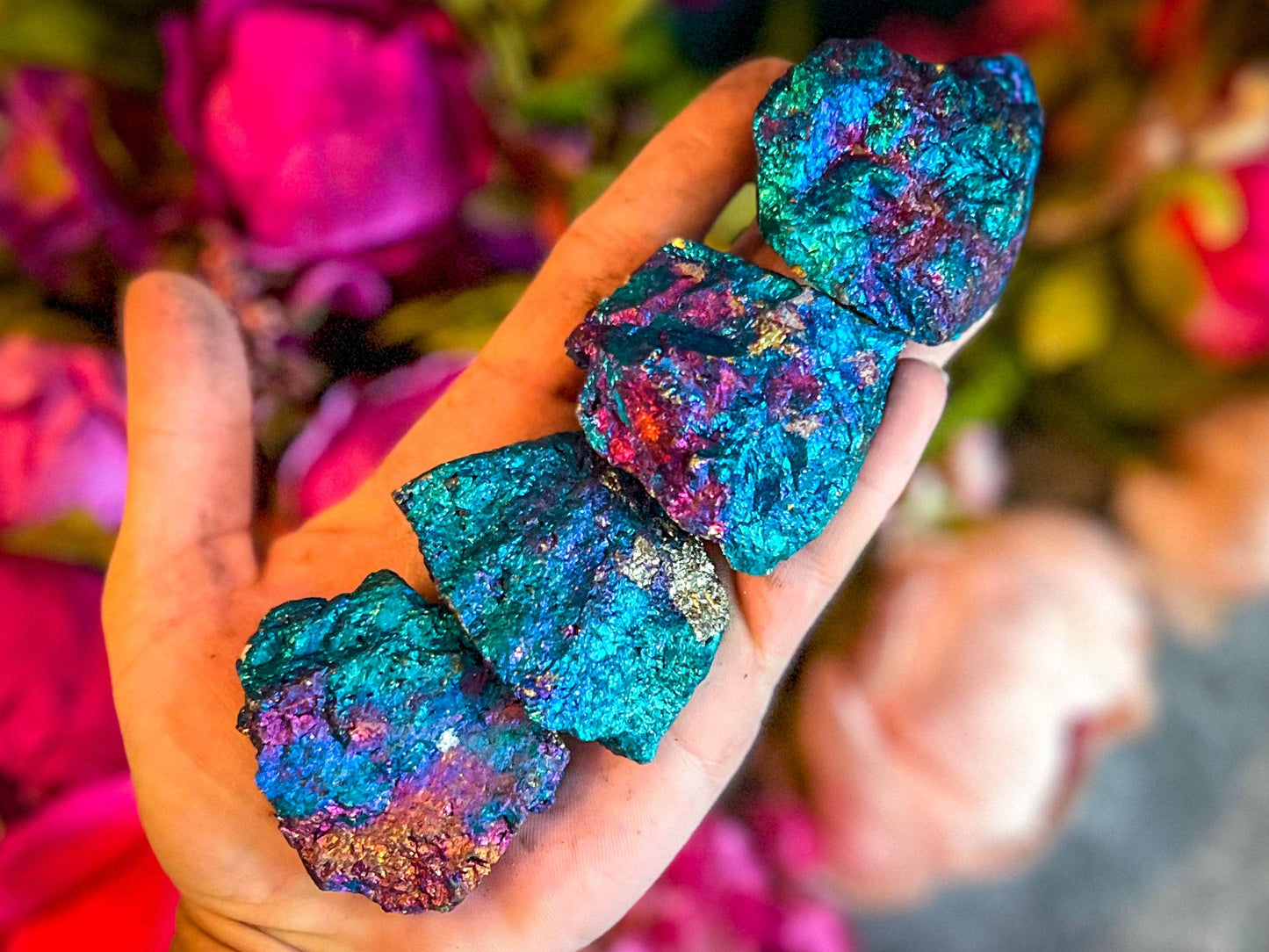 Peacock Ore, Chalcopyrite: 50-74 grams