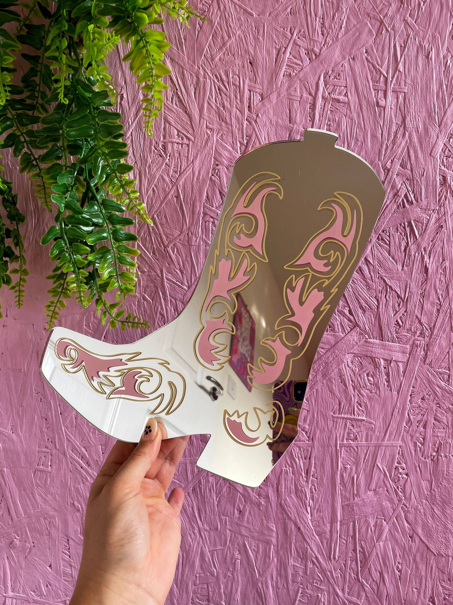 Printed Weird - Retro Cowboy Boot Mirror