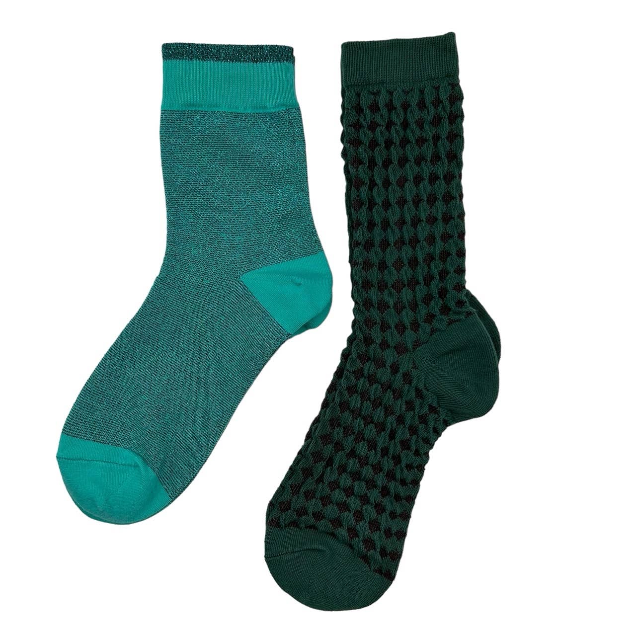 Sixton London - Turquoise Tokyo and Estoril sock box duo