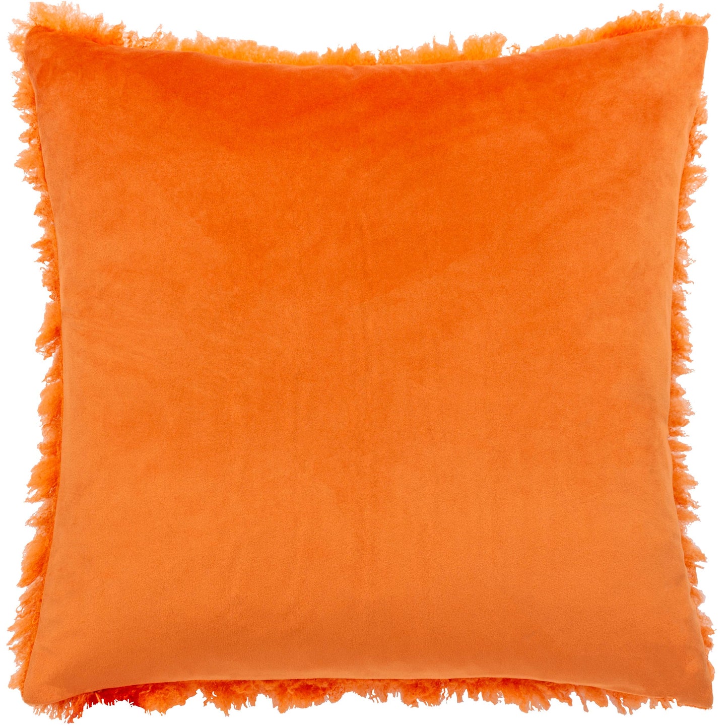 Riva Home - Fluff Ball Faux Fur Cushion Orange Fever: Orange Fever / Polyester Filled / 45 x 45cm