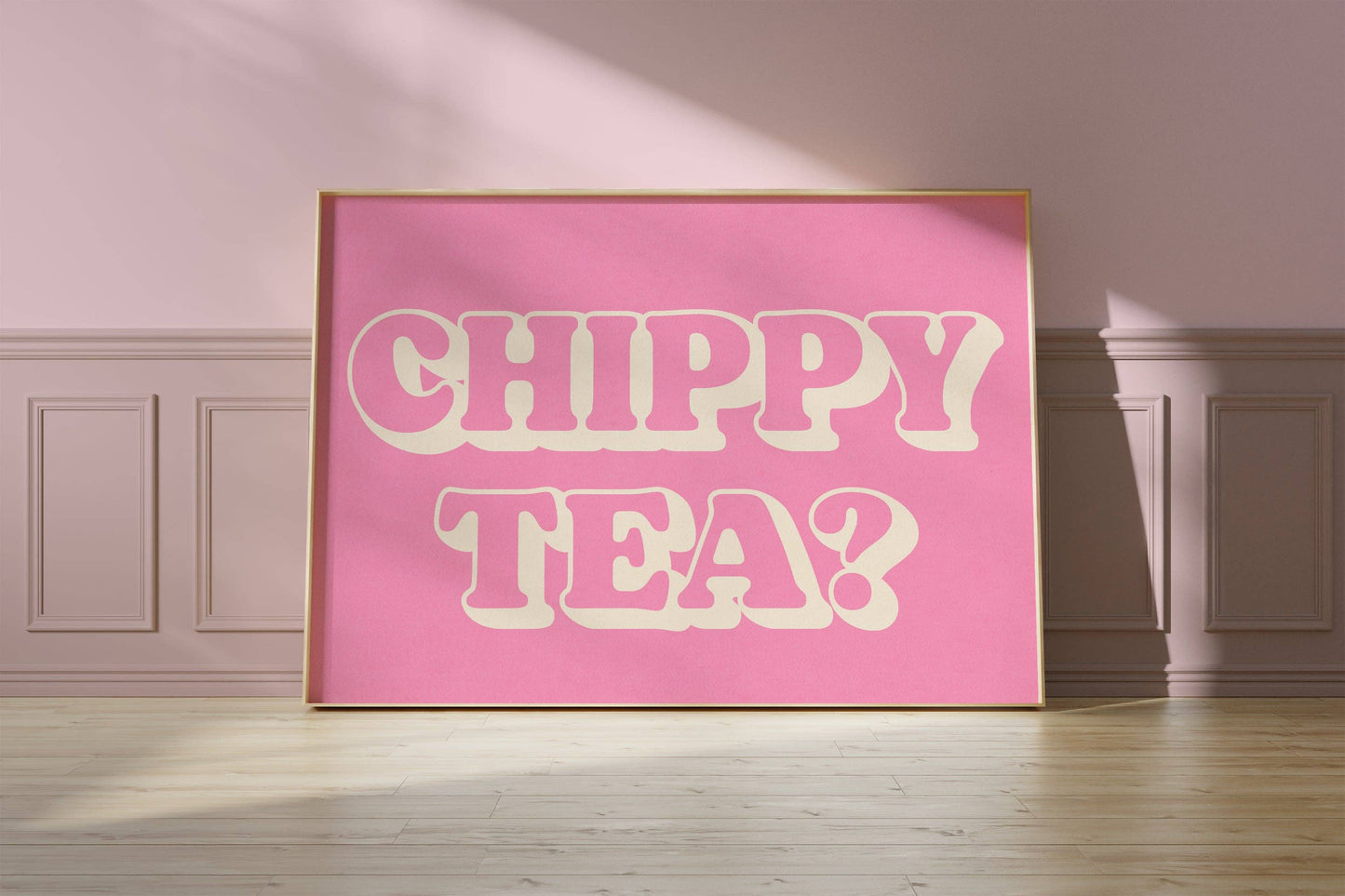 Twisted Rebel Designs - Chippy Tea? Print: A5 / White / Green