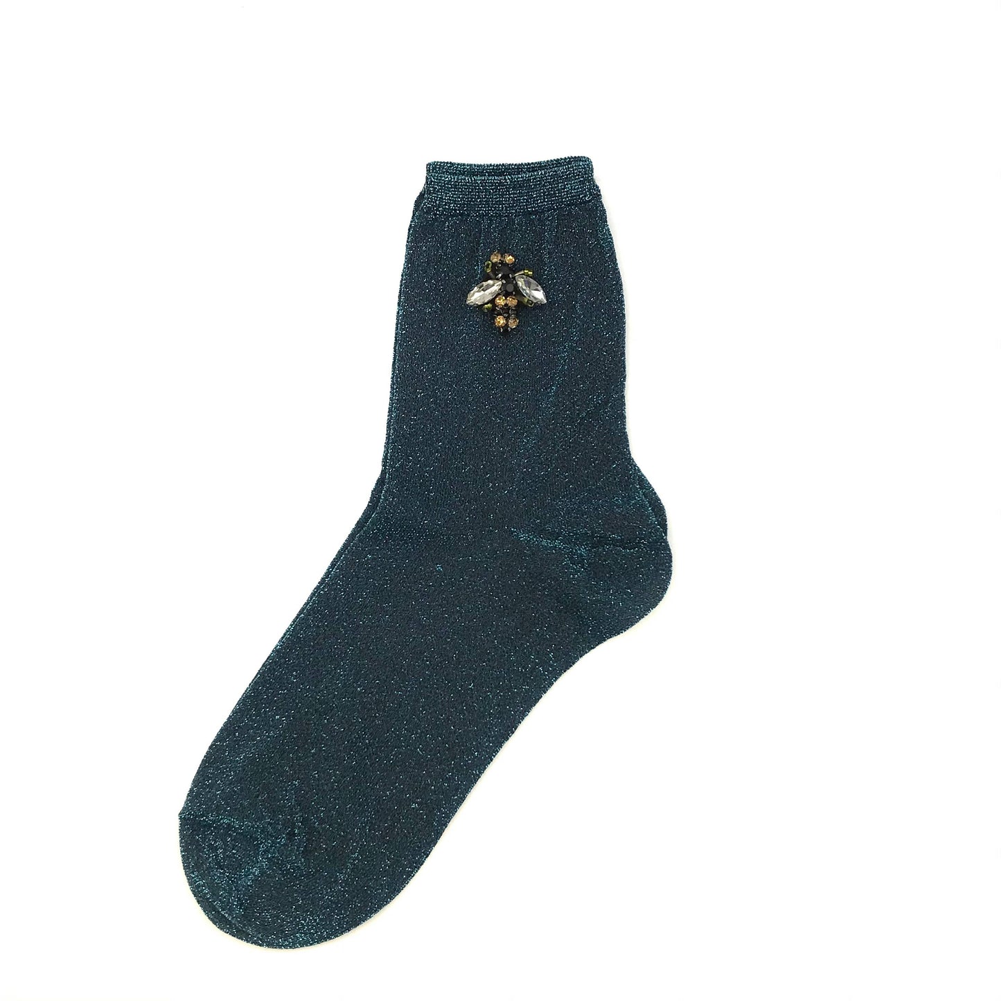 Sixton London - Rio socks With or Without Sparkly Bee Pin: Teal / Without pin