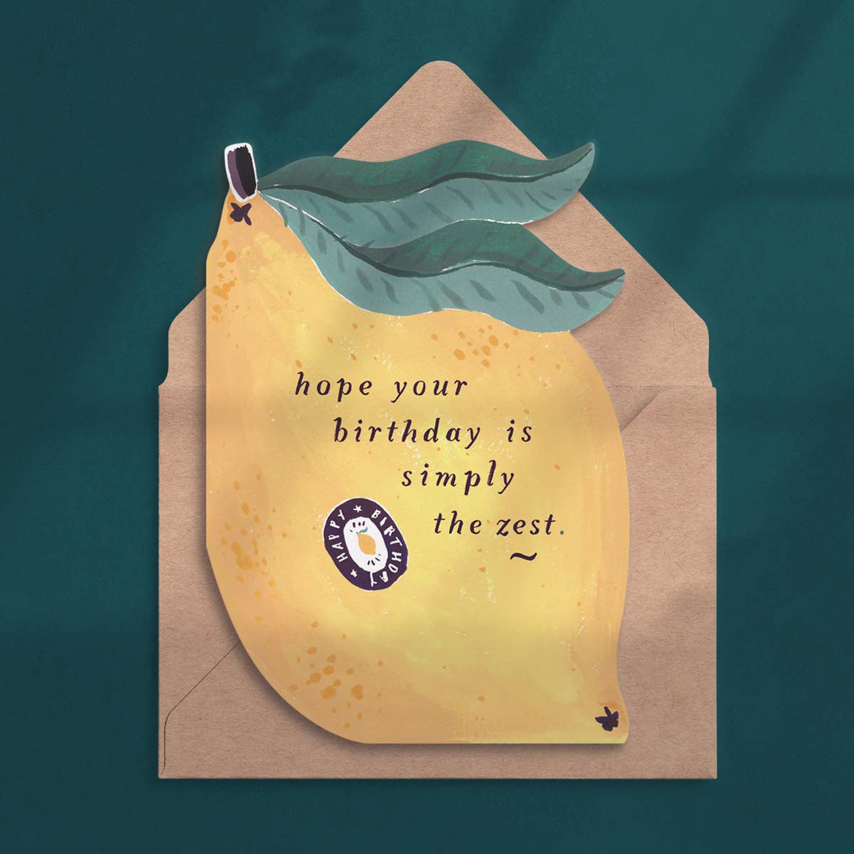 Sister Paper Co. - Lemon Zest Birthday Card | Funny Birthday Cards | Pun Cards  PYC04