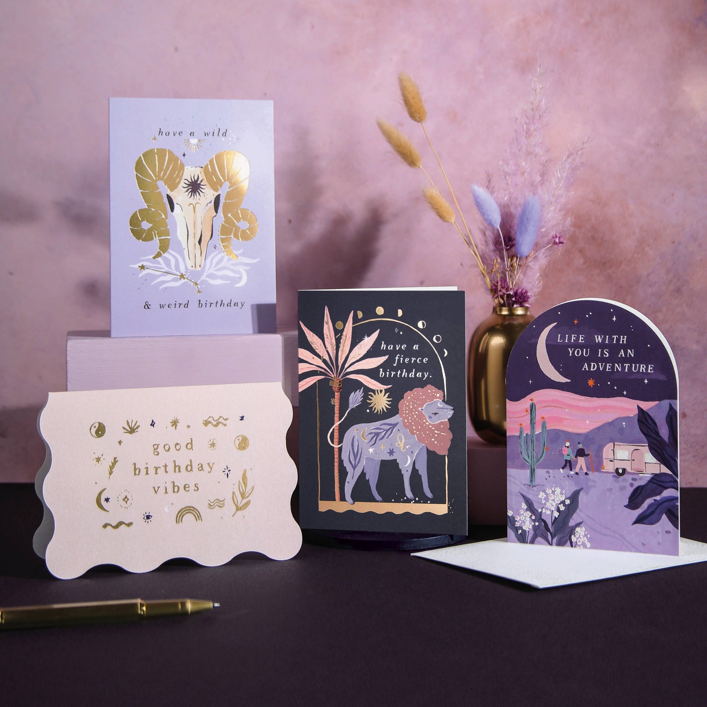 Sister Paper Co. - Ram Zodiac Birthday Card | Aries Star Sign | Astrology Cards ZDC03