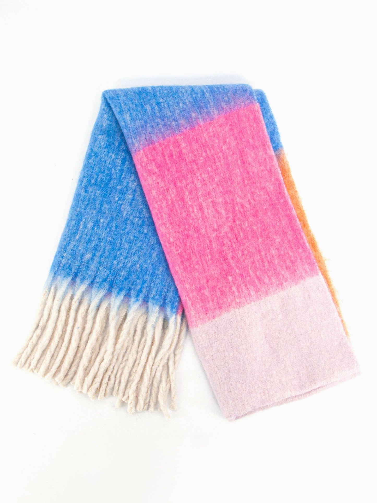 Sarta Accessories - Isa Heavyweight Scarf - Blue/Pink, Colour Block: One-size