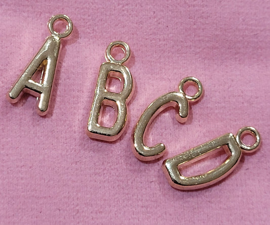 CHRM 016  Charm Bubble Alphabet Gold