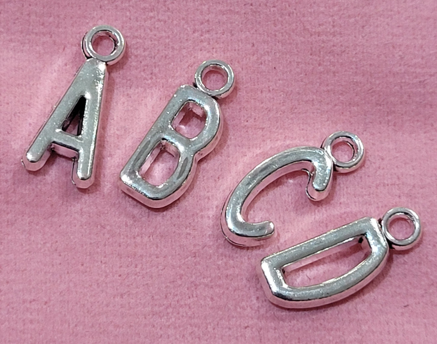 CHRM 017  Charm Bubble Alphabet Silver