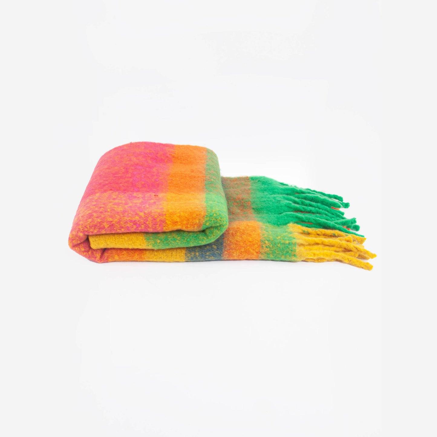 Sarta Accessories - Allie Heavyweight Scarf - Rainbow, Square Colour Block: One-size