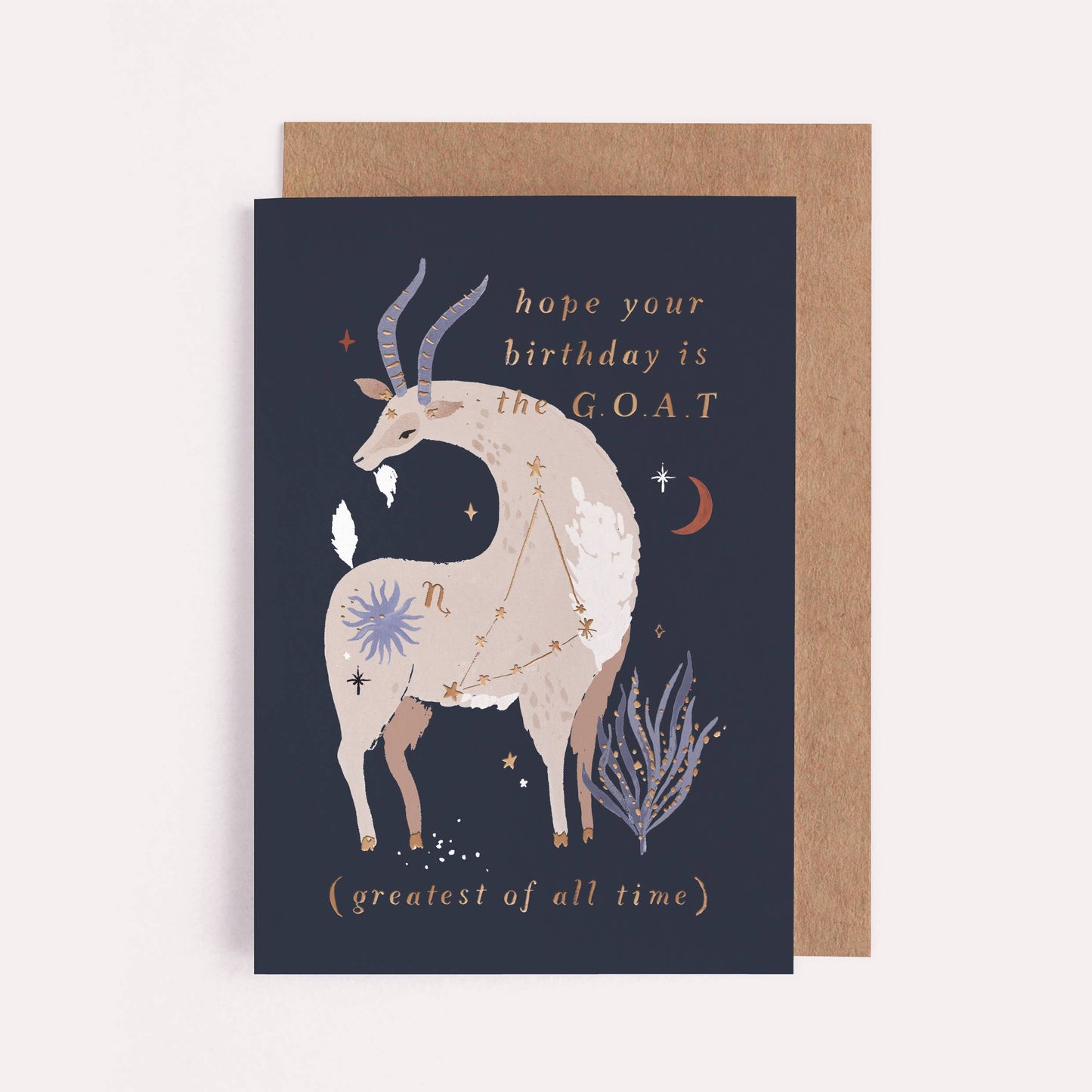 Sister Paper Co. - Goat Zodiac Birthday Card | Capricorn Star Sign Cards ZDC08