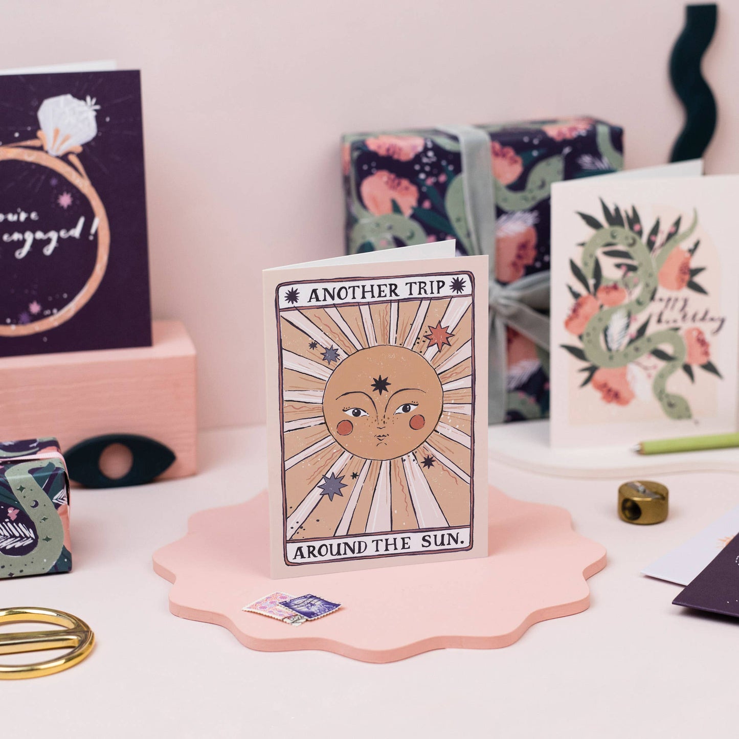 Sister Paper Co. - Tarot Sun Birthday Card | Tarot Card | Sun Greeting Cards TAC03