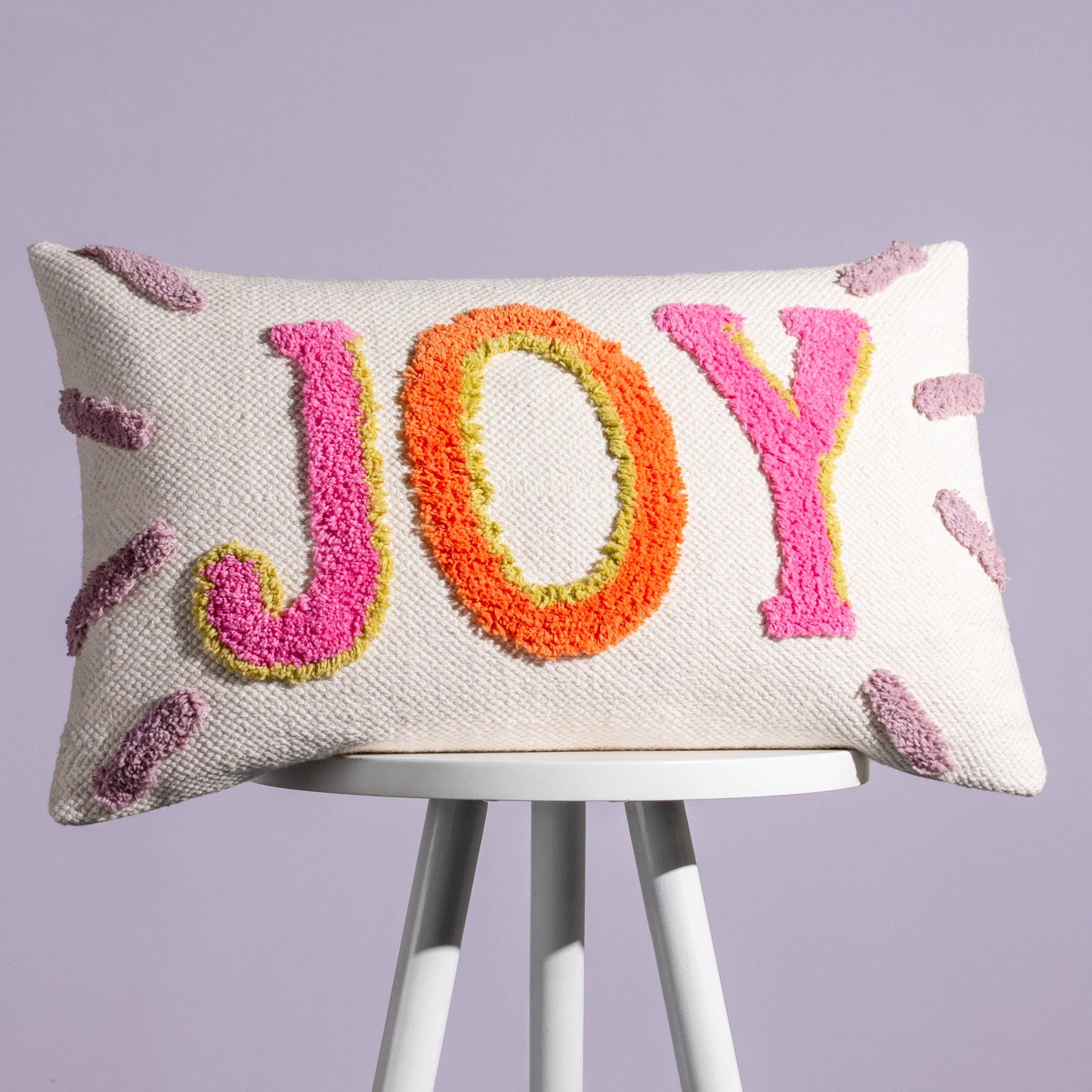 Riva Home - Joy Cotton Tufted Cushion Pink: Pink / Polyester Filled / 30 x 50cm