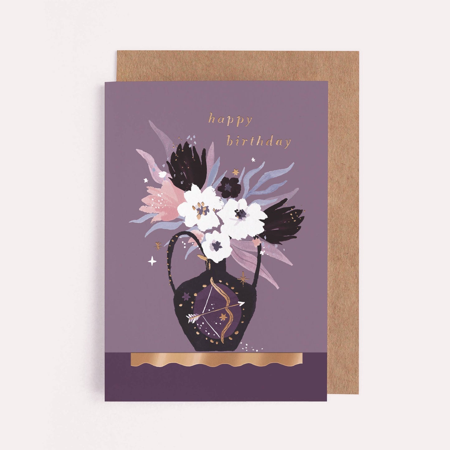 Sister Paper Co. - Vase Zodiac Birthday Card | Sagittarius Star Sign Card ZDC11