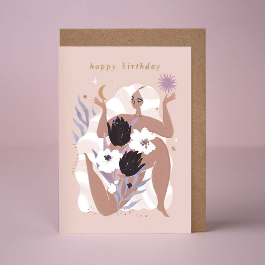 Sister Paper Co. - Maiden Zodiac Birthday Card | Virgo Star Sign | Astrology ZDC09