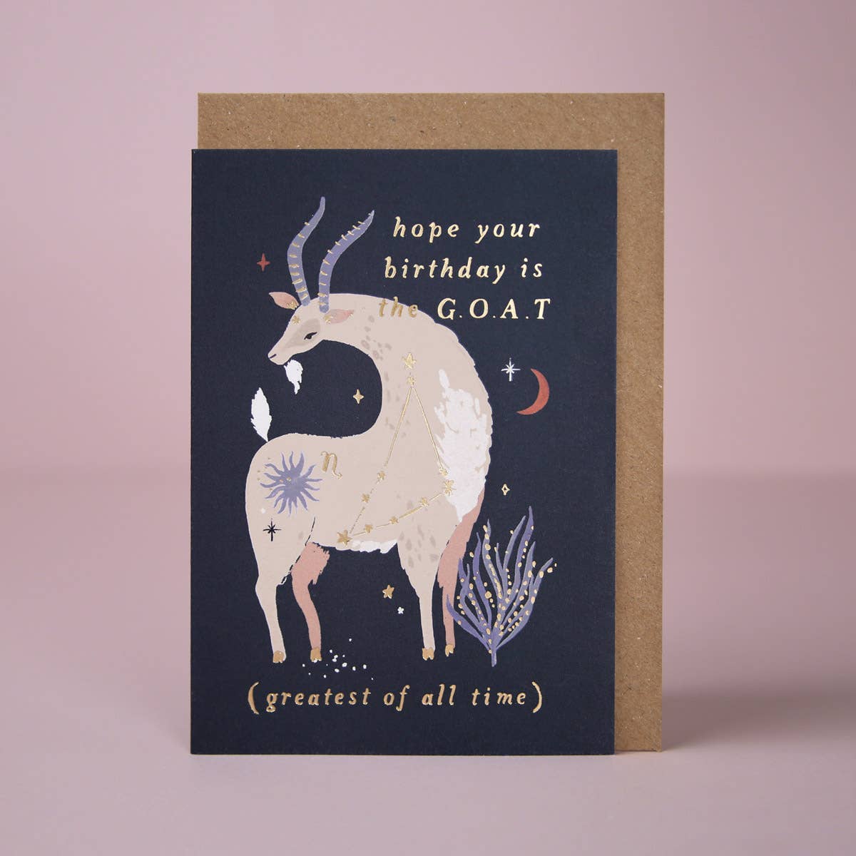 Sister Paper Co. - Goat Zodiac Birthday Card | Capricorn Star Sign Cards ZDC08