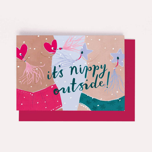 Sister Paper Co. - It's Nippy Outside Christmas Card | Holiday Cards | Seasonal EVX08