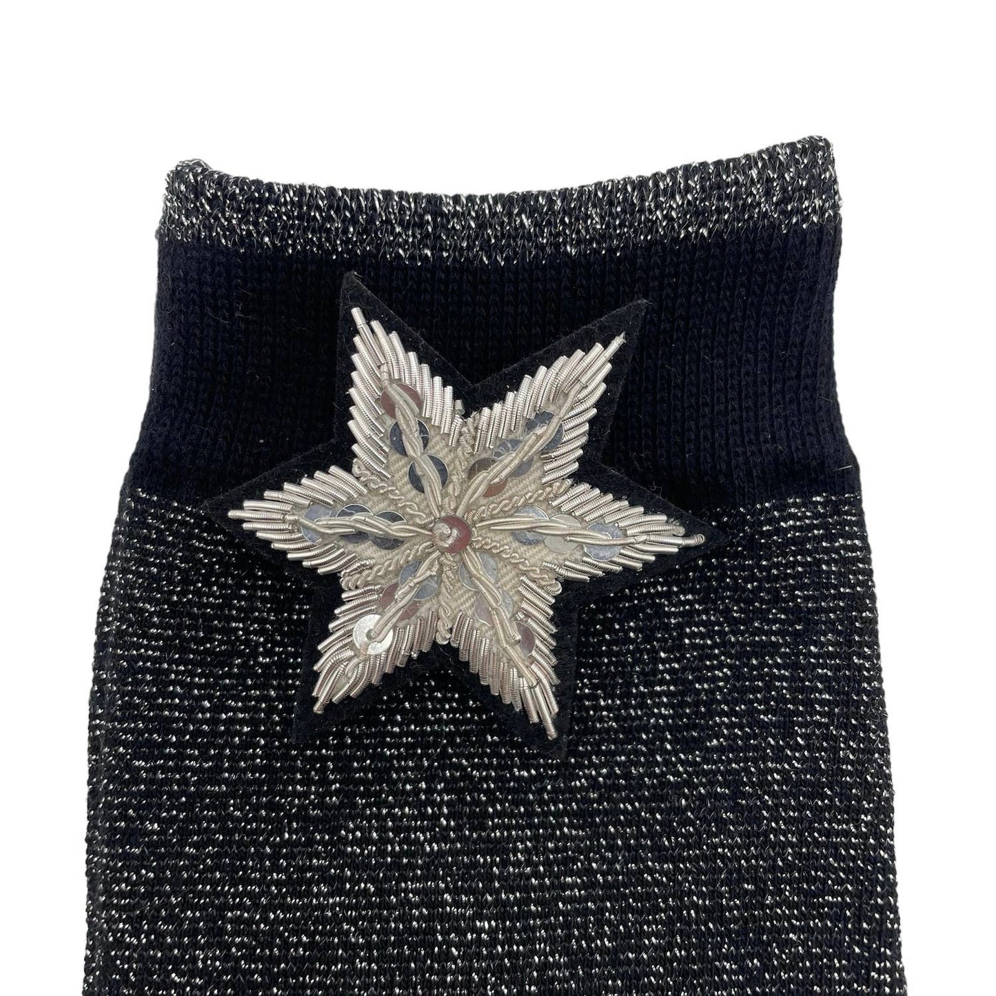 Sixton London - Tokyo socks with eclectic beaded pins: Pewter/ Petite insect