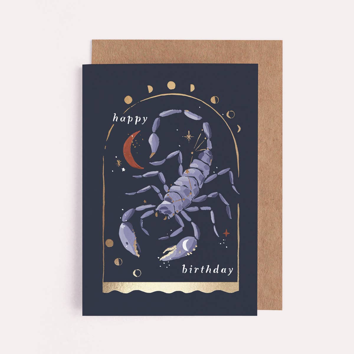 Sister Paper Co. - Scorpion Zodiac Birthday Card | Scorpio Star Sign Cards ZDC12