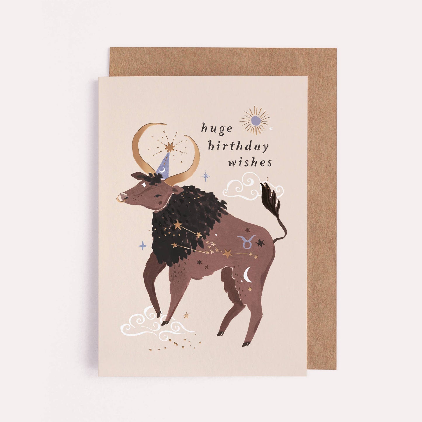 Sister Paper Co. - Bull Zodiac Birthday Card | Taurus Star Sign | Astrology ZDC04