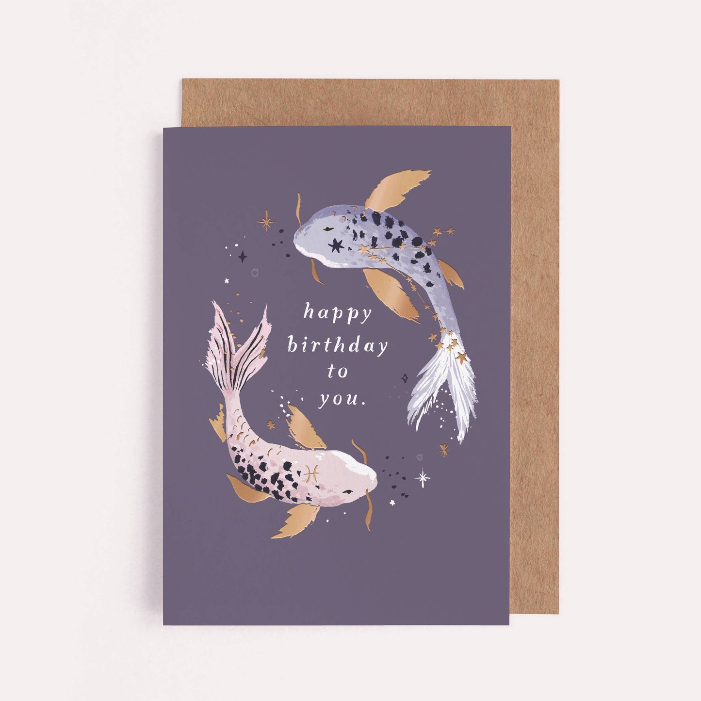 Sister Paper Co. - Koi Zodiac Birthday Card | Pisces Star Sign | Astrology Card ZDC10