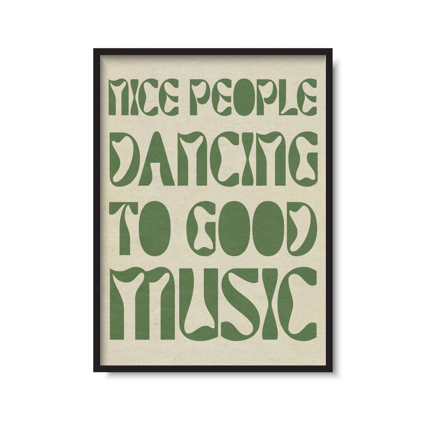 Twisted Rebel Designs - 'Nice People Dancing To Good Music' Retro Print: A5 / Orange