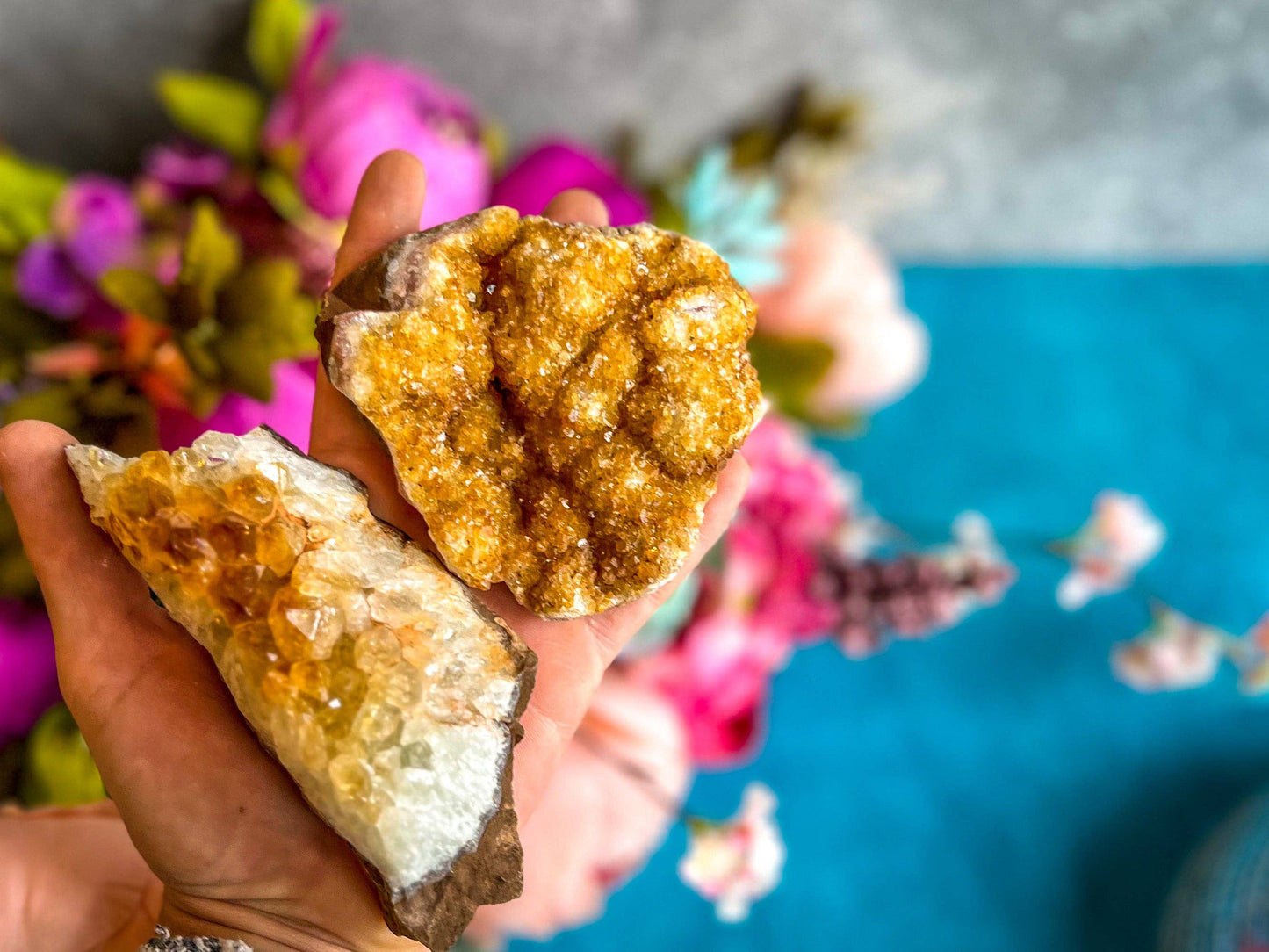 Raw Citrine Clusters up to 1 Lb!: 50-99 grams