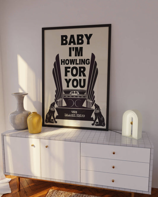 Twisted Rebel Designs - 'Baby I'm Howlin' for You' Print: A5