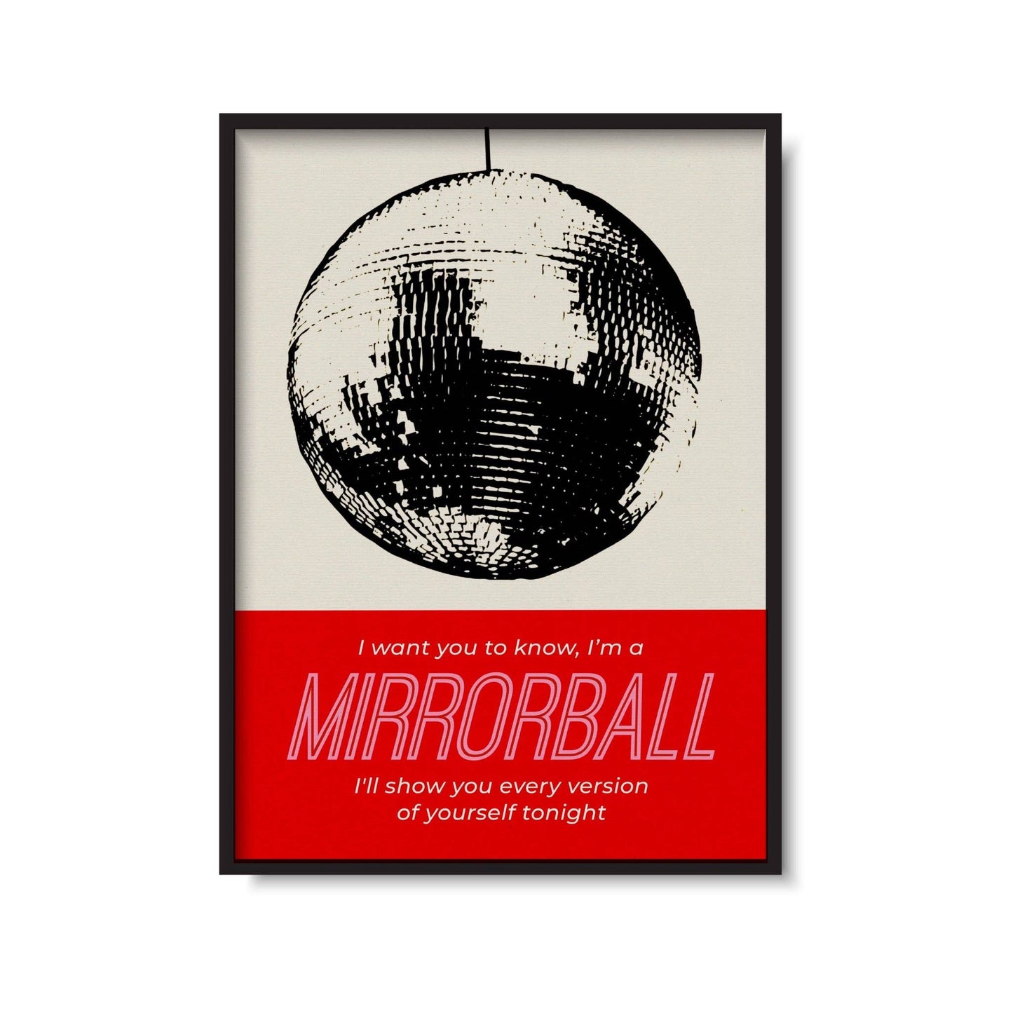 Twisted Rebel Designs - Mirrorball Taylor Swift Inspired Print: Pink / A5