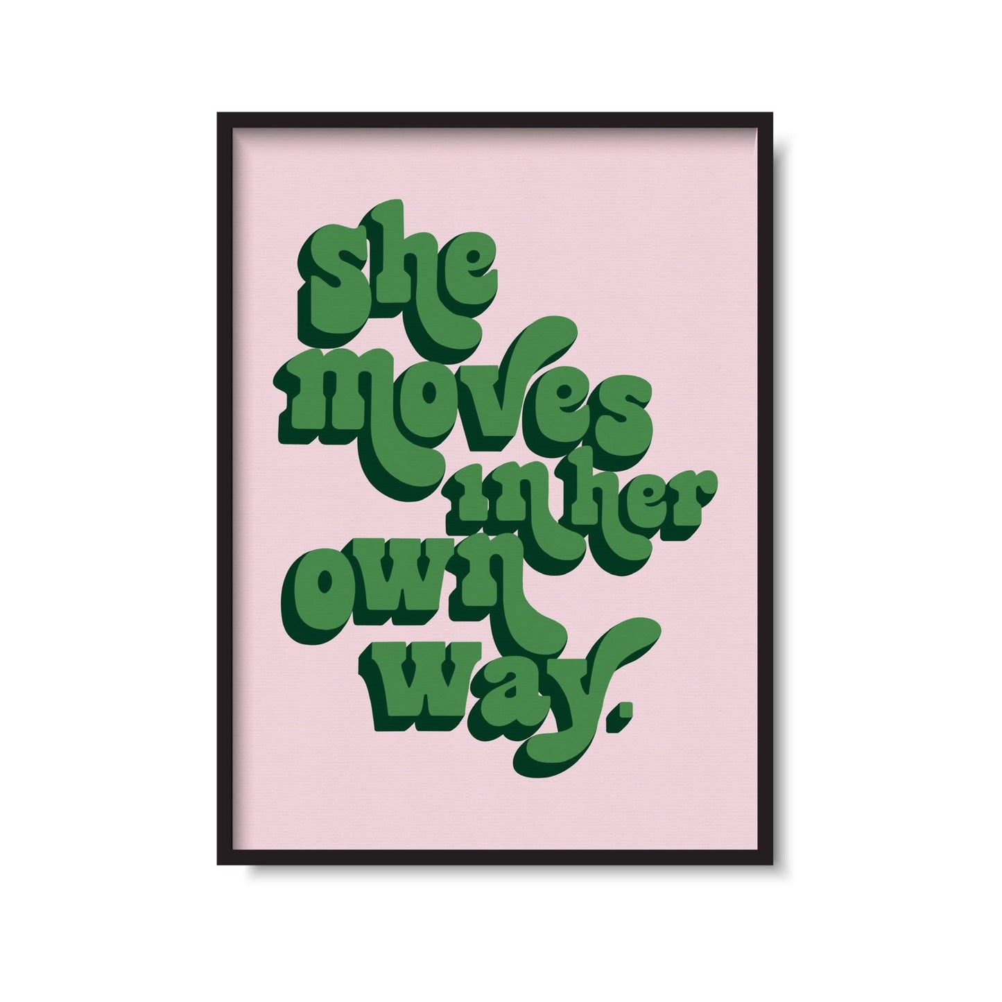 Twisted Rebel Designs - She Moves In Her Own Way Print: A5 / Blue / Pink / Orange