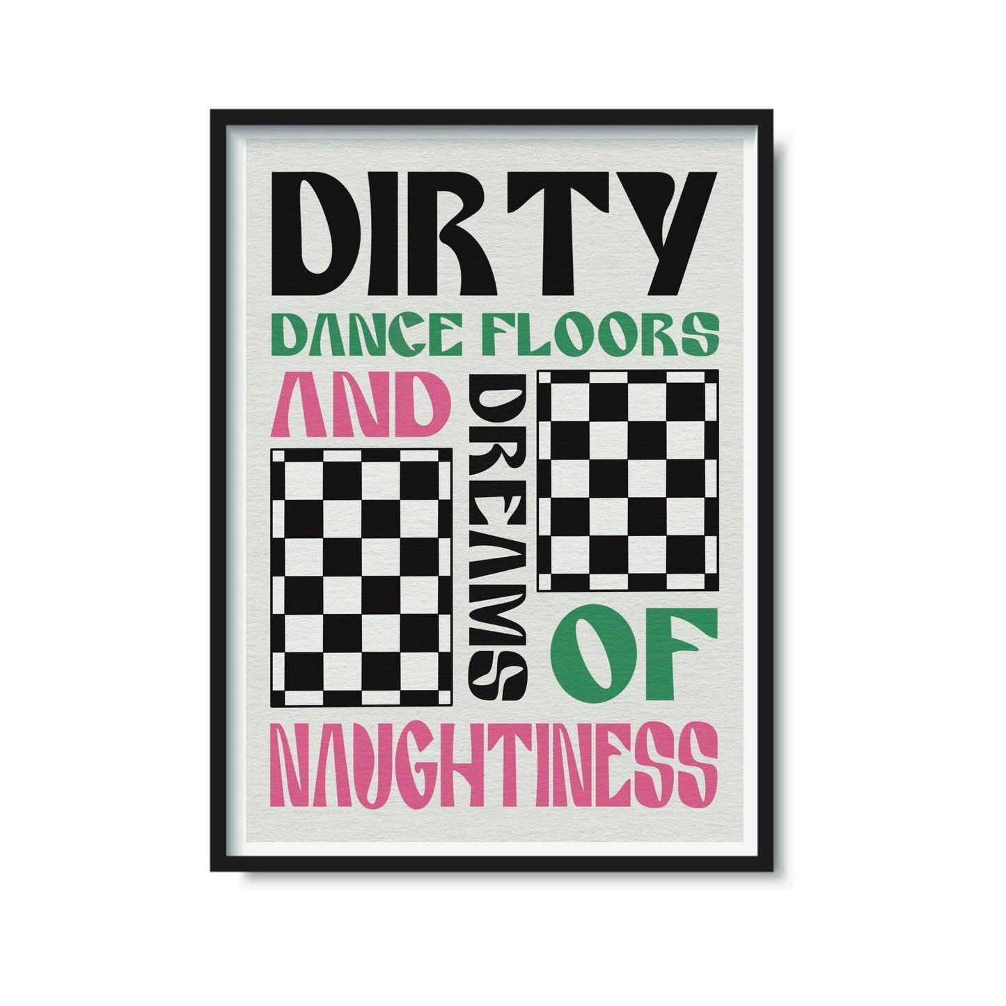 Twisted Rebel Designs - 'Dirty Dance Floors' Print: Black & Orange & Pink / A5