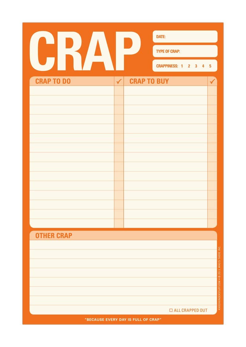 Abrams & Chronicle Books - Knock Knock Crap Pad