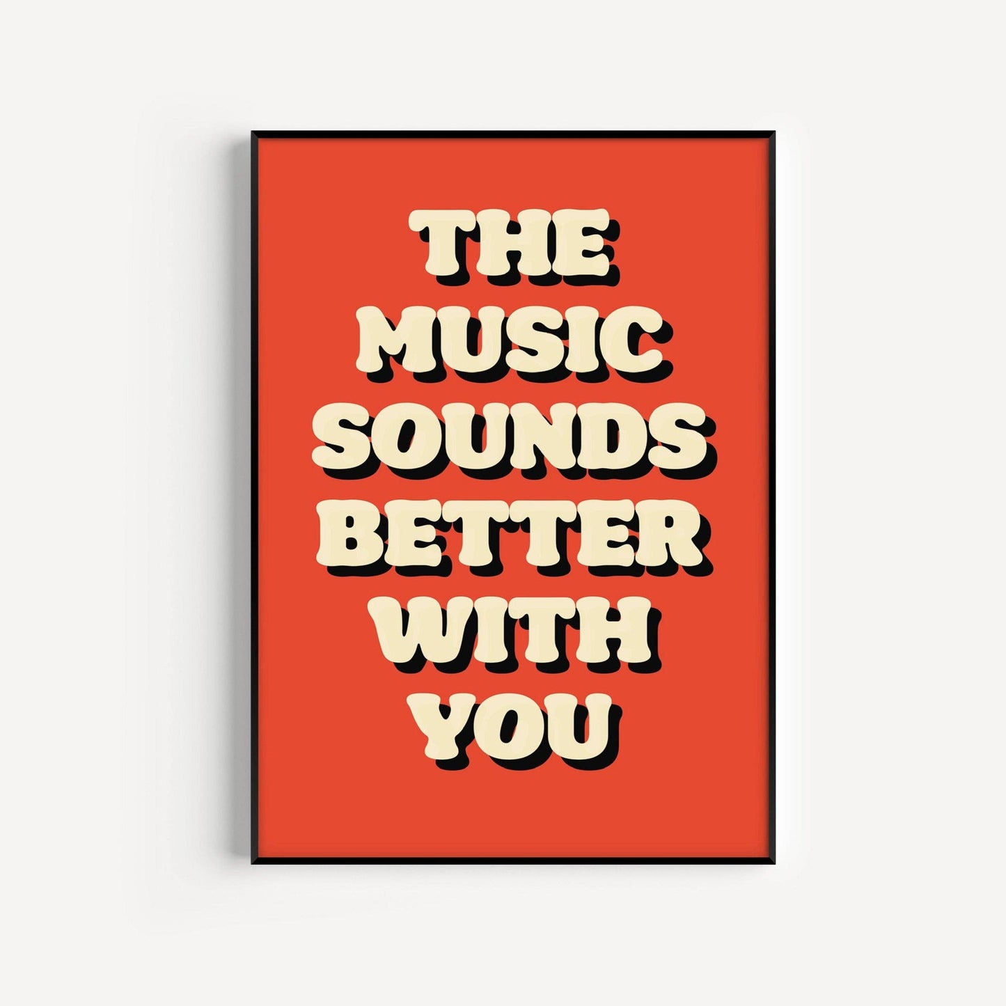 Twisted Rebel Designs - The Music Sounds Better With You Print: Multi with Blue / A5 / Unframed