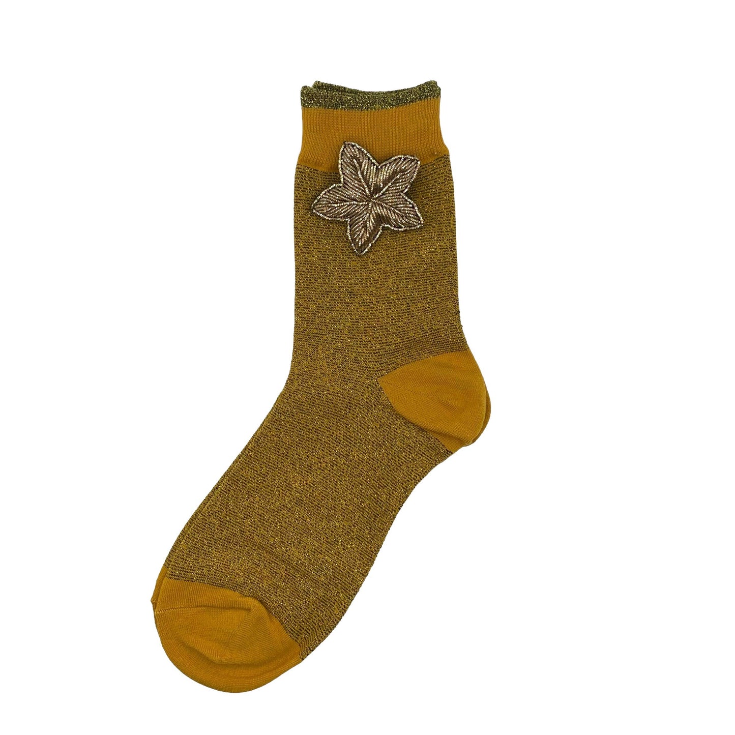 Sixton London - Tokyo socks with eclectic beaded pins: Teal/ Shell