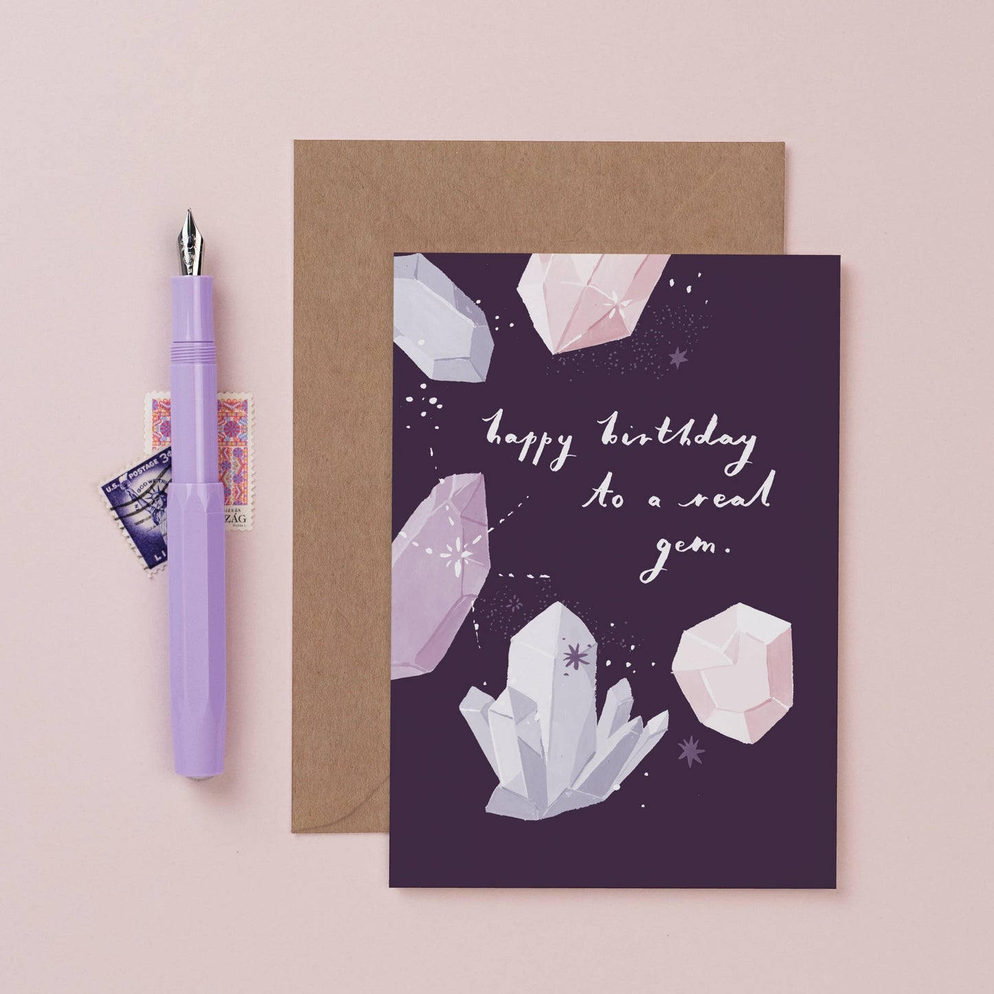 Sister Paper Co. - Real Gem Birthday Card | Crystal Birthday Card | Crystals SLC24