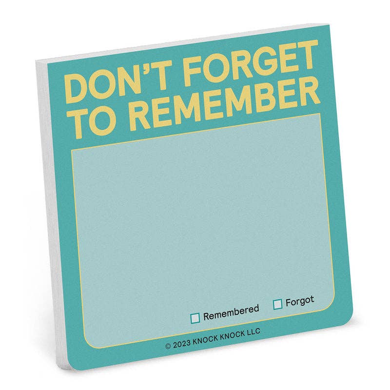 Knock Knock UK - Knock Knock Don't Forget to Remember Sticky Note (Pastel)