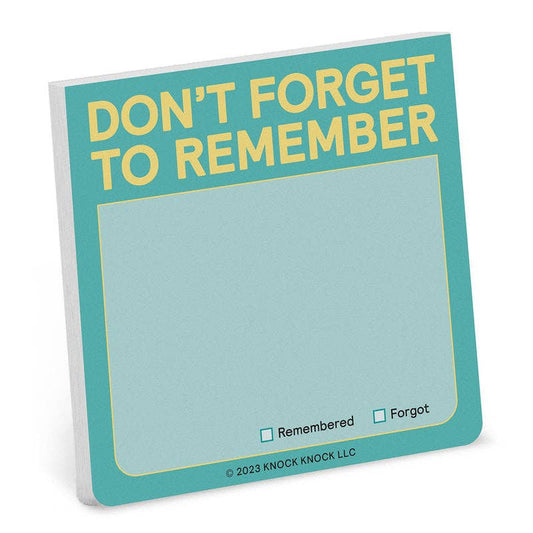 Knock Knock UK - Knock Knock Don't Forget to Remember Sticky Note (Pastel)