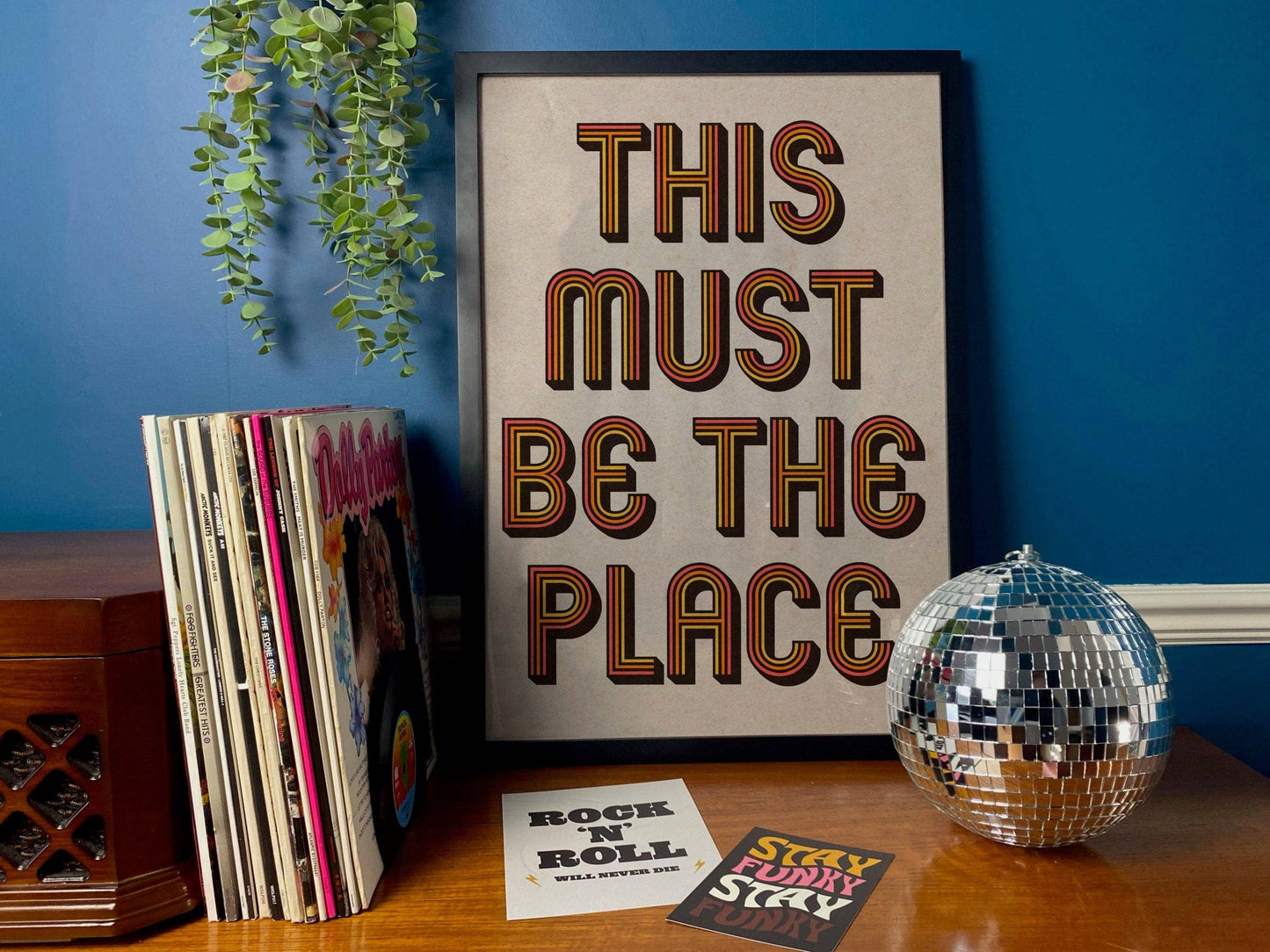 Twisted Rebel Designs - 'This Must Be The Place' Retro Print: A5 / Cream