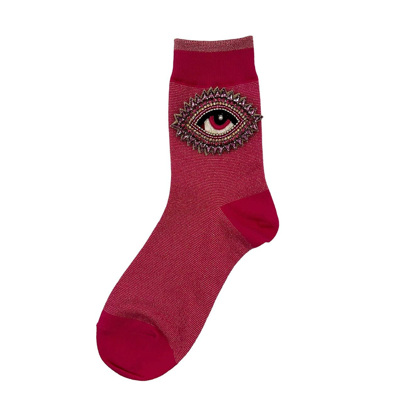 Sixton London - Tokyo socks with eclectic  pins: Turquoise Turquoise eye