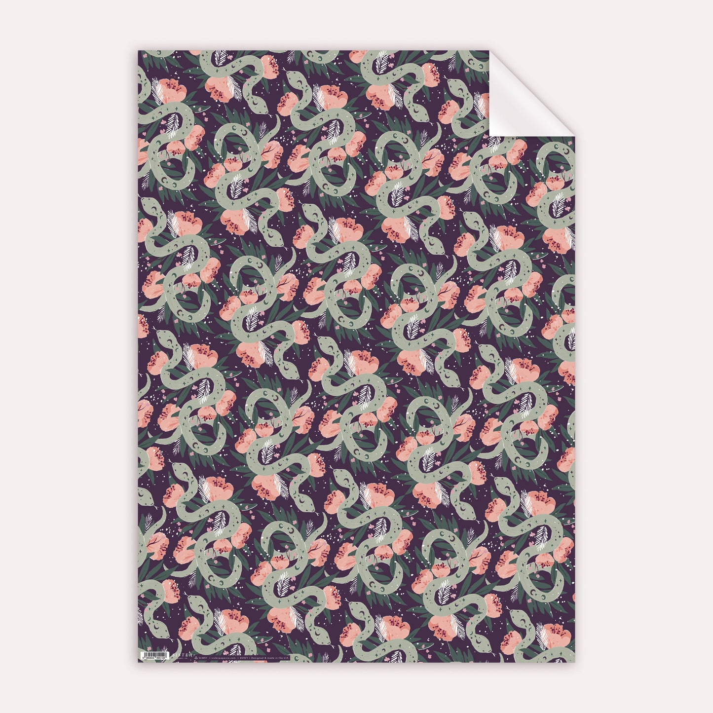 Sister Paper Co. - Mystical Snake Gift Wrap Sheet | Wrapping Paper | Craft SLW01