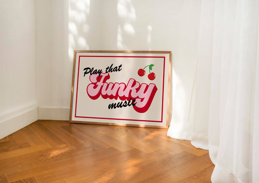 Twisted Rebel Designs - 'Play That Funky Music' Print: A5